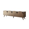 Comoda TV, Neostill, Mesta, 180x50x35 cm, Cadru: PAL MELAMINAT 100%., Maro