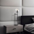 Lampa de masa, Step - 13072, Fulgor, 18 x 24 x 66 cm, 1 x E14, 40W, negru