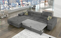 Coltar extensibil stanga 4 locuri ELTAP, Armd-26, Armando, 289x203x85 cm, lemn/poliester, gri/verde