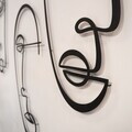 Decoratiune de perete, Abstract Line, OŢEL, Dimensiuni: 29 x 57 cm (1 bucată), Negru