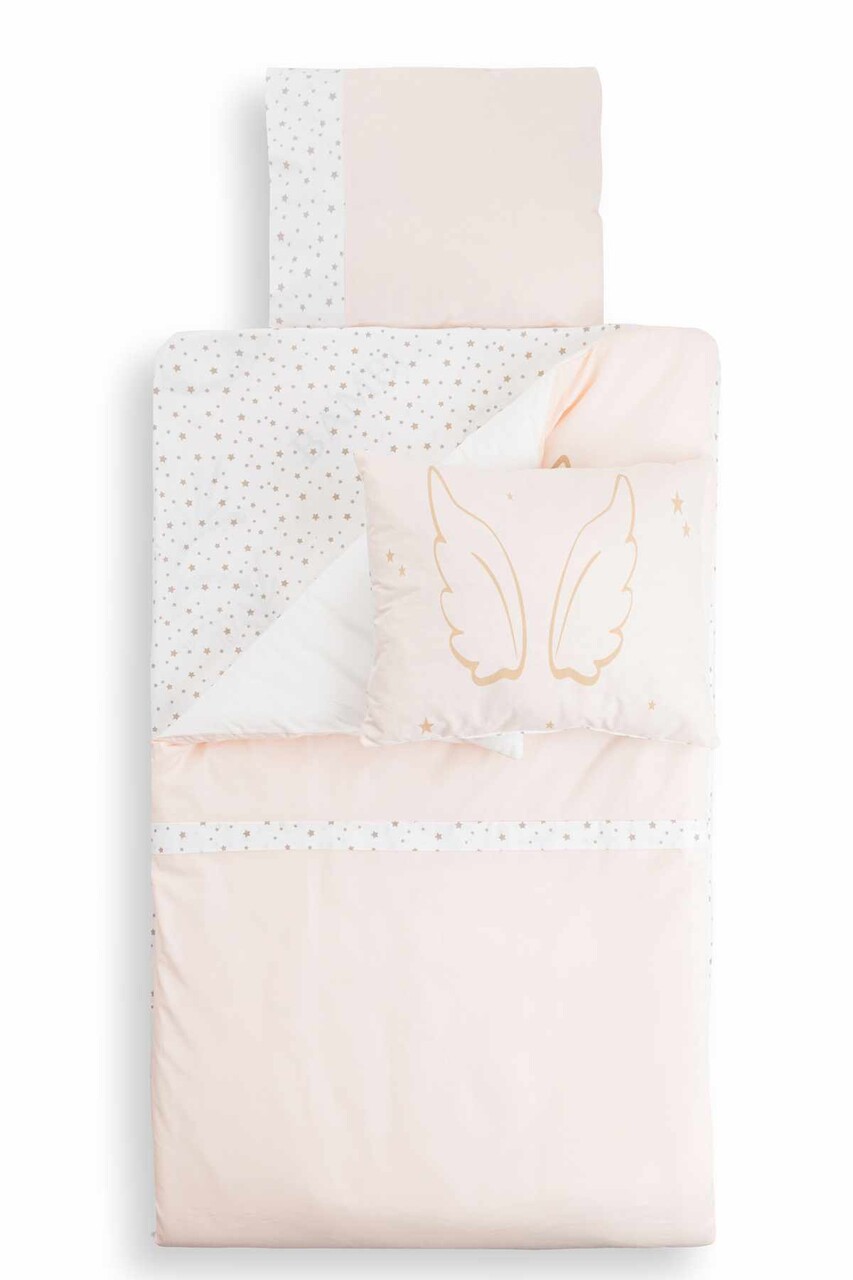 Set de dormit pentru bebelusi cu protectie laterala, Wallxpert, Park, Roz - imagine 5