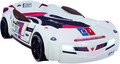 Pat pentru copii Car, Çilek, Biturbo Carbed (White) (90X195), 126x66x225 cm, Multicolor