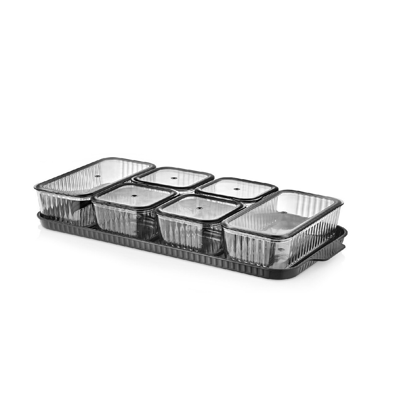 Set recipiente depozitare, Hermia, 964FRM1184, Bol: 15 cm - 300 ml (6 bucăți), Antracit - view 4
