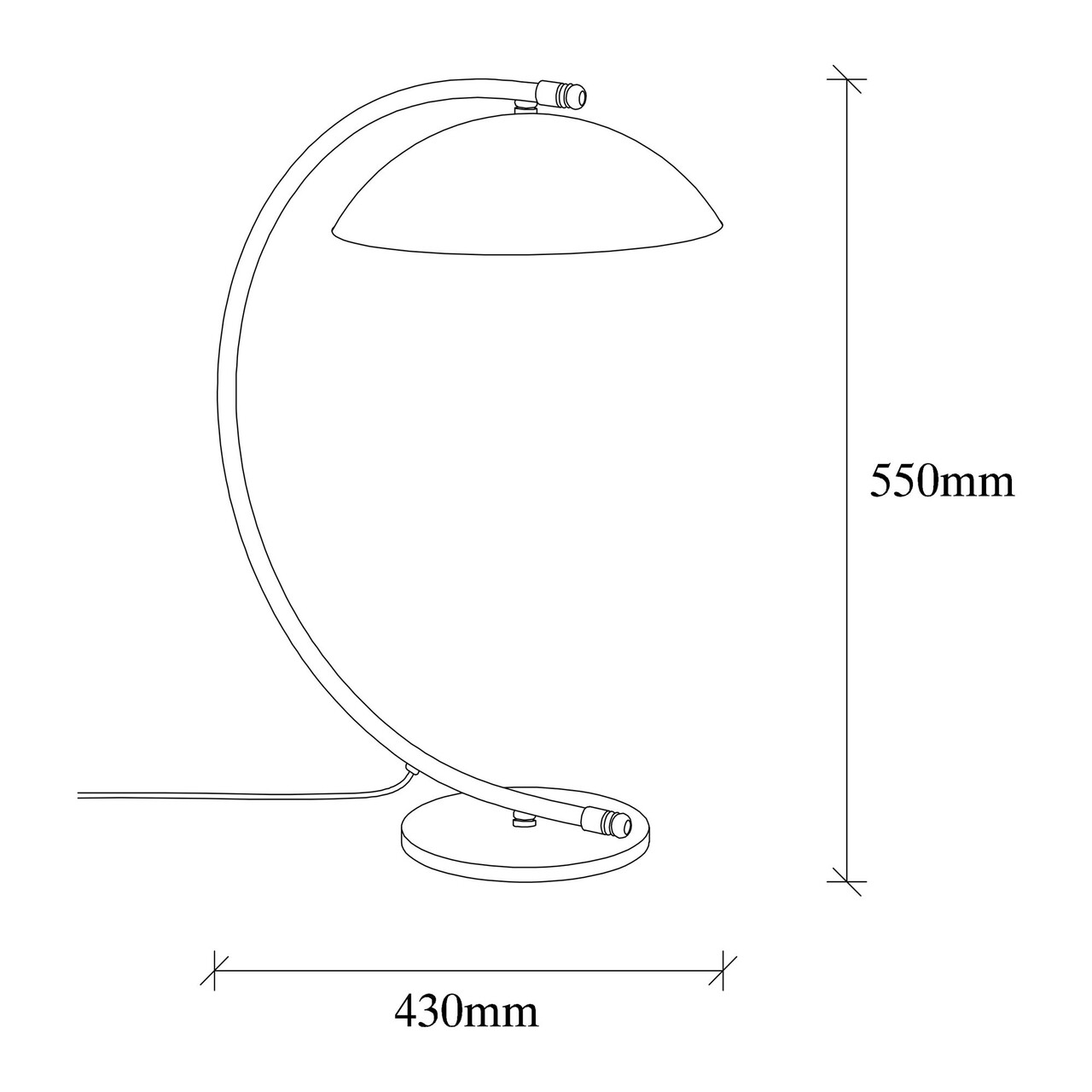 Lampa De Masa, Sivani - NT - 150, Sheen, 26 X 43 X 55 Cm, 1 X E27, 40W, Negru/auriu