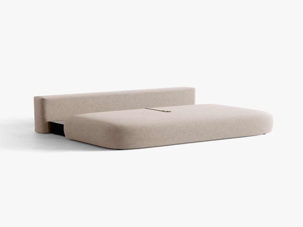 Canapea extensibila 3 locuri, Hena, Micadoni Home, 205x112x85 cm, tesatura structurata, cappuccino — imaginea 3