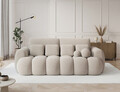 Canapea extensibila 3 locuri ELTAP, Cotonn, 256x119x105 cm, lemn/poliester, bej deschis