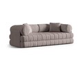 Canapea extensibila 3 locuri, Kemi, Cosmopolitan Design, 206x95x70 cm, tesatura boucle, gri cald