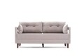 Canapea fixa Comfort, Balcab Home, 2 locuri, 175x80x80 cm, lemn, crem