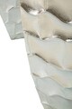 Set 3 ghivece / vase decorative Argy, Mauro Ferretti, 38.1x38.1x90.8 cm, fier, argintiu