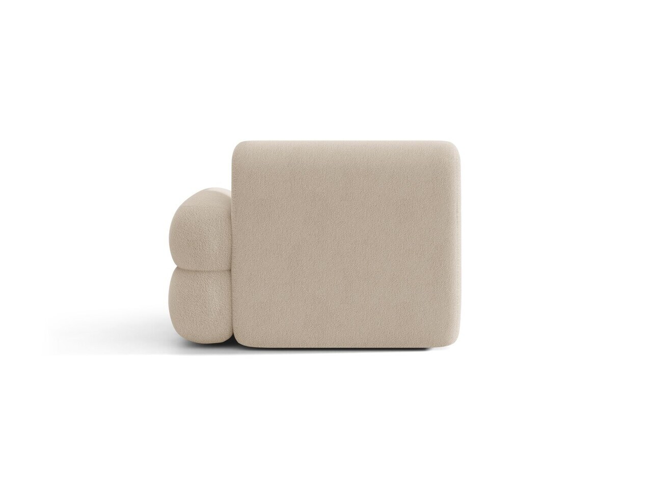 Sezlong living dreapta, Neo, Micadoni Home, 110x165x83 cm, tesatura Boucle, bej — imaginea 4