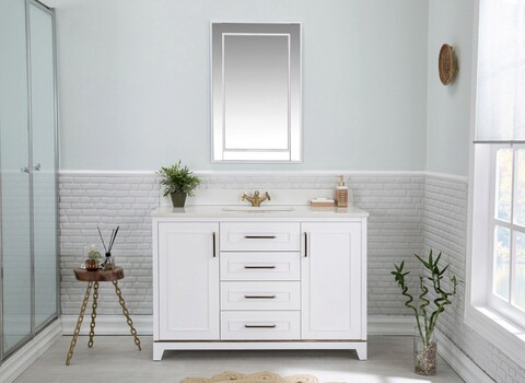 Set mobilier de baie (2 piese), jussara, ontario 48, alb