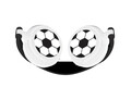 Casti pliabile cu fir pentru copii Fotbal, LEXIBOOK, 21x17x4 cm, plastic/textil, alb/negru