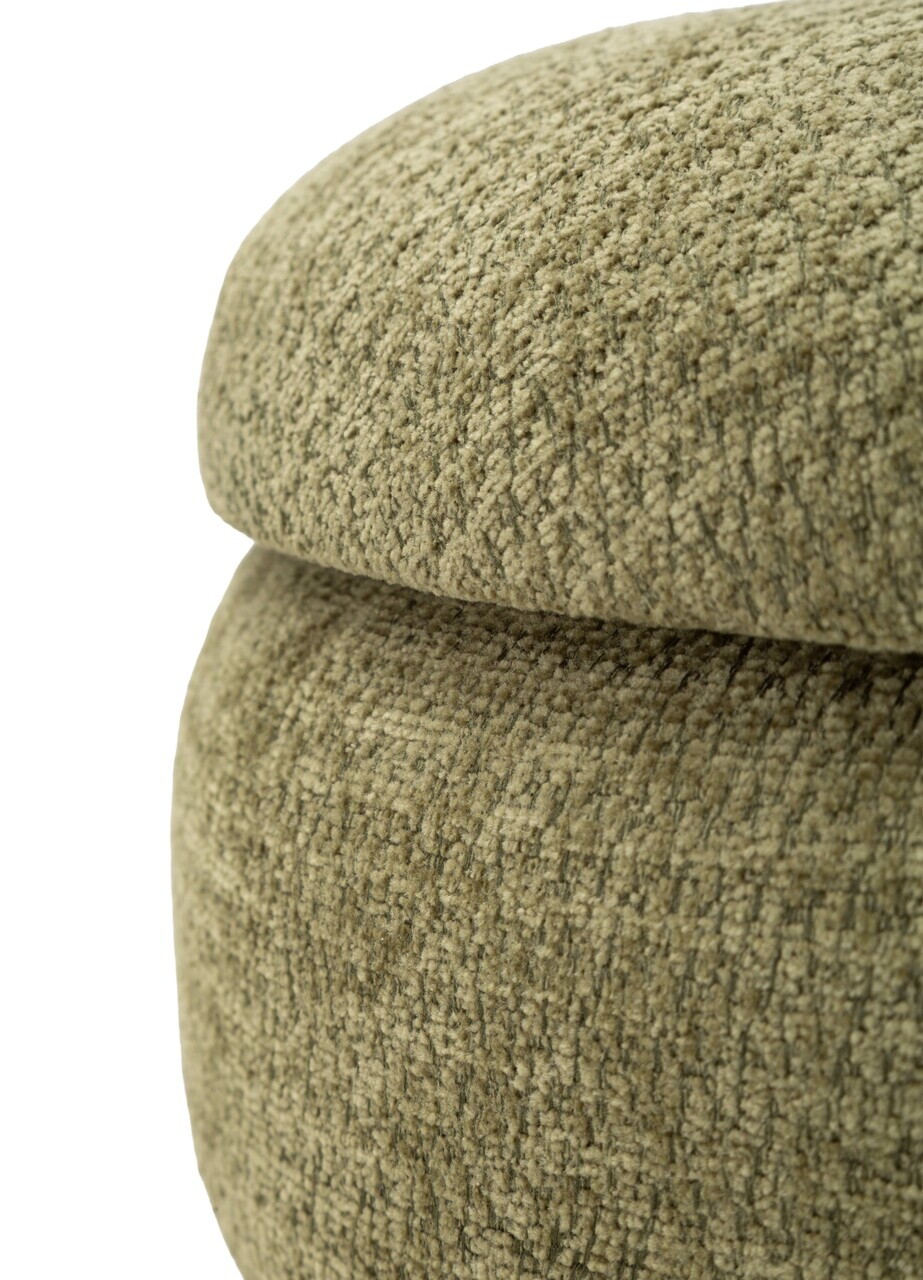 Set 2 taburete cu spatiu de depozitare, Mauro Ferretti, Nordic Style, 44x47 cm, poliester/MDF, verde — imaginea 3