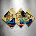 Set 4 tablouri decorative, 4MDF12798755, MDF, Imprimat UV, Multicolor