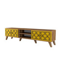 Comoda TV, Hommy Craft, Class, 180x44x35 cm, Nuc / Galben