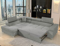 Coltar extensibil stanga 4 locuri ELTAP, LT-04RAQ, Eridano, 275x202x88 cm, lemn/poliester, gri deschis