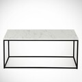 Masuta de cafea Cosco Marmo, Comforty, 95x55x43 cm, alb<br />negru