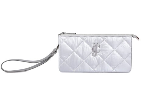 Geanta juicy couture 391, 27x5x14 cm, piele ecologica, platina