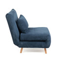 Canapea 1 loc Solace, Homla, 83x91x84 cm, MDF/catifea din poliester, bleumarin