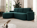 Coltar extensibil stanga 4 locuri ELTAP, Aurumm, 285x180x92 cm, lemn/poliester, verde inchis