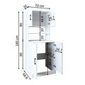 Dulap masina de spalat, Hanah Home, 1015.11, 70x180x67 cm, PAL MELAMINAT, Alb