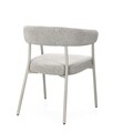 Scaun Giaele, Bizzotto, 59.5x56.5x75.5 cm, poliester Boucle, gri/grej