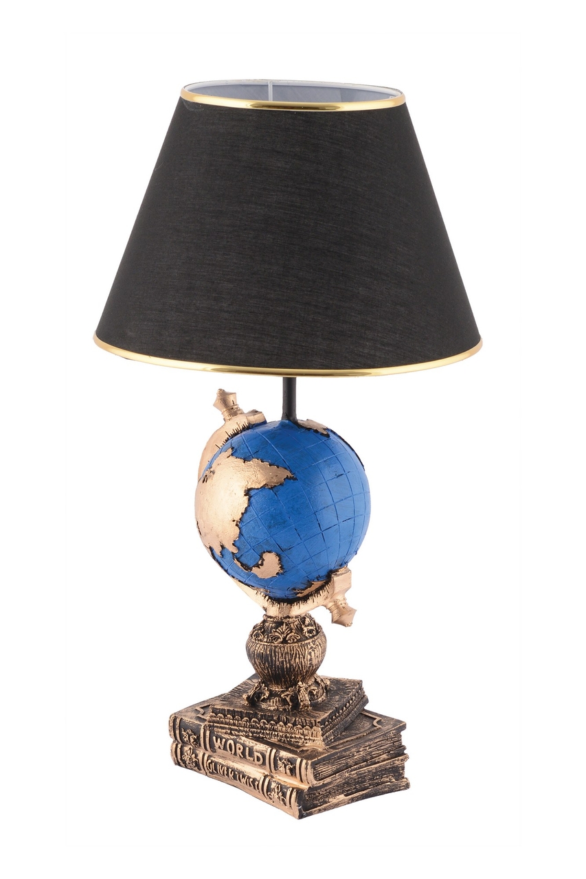 Lampa de masa, Opviq, 390FLH2250, Negru / Albastru / Auriu - view 4