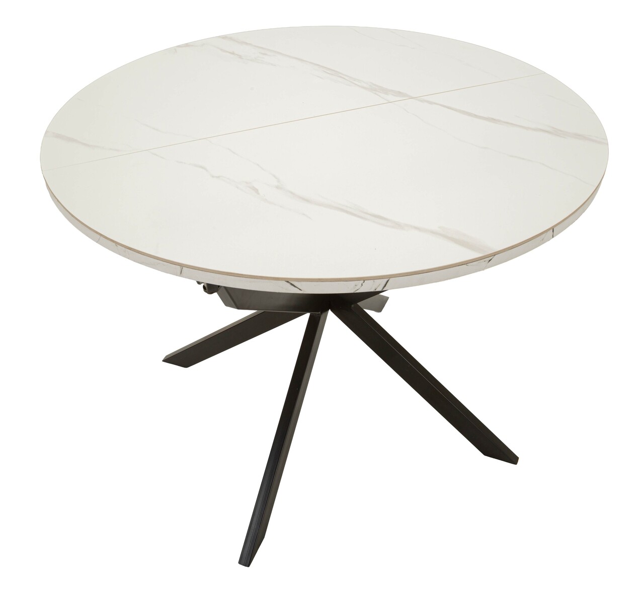 Masa extensibila dining, Mauro Ferretti, Martin, 100-140x75 cm, metal/ceramica, negru/alb - imagine 11