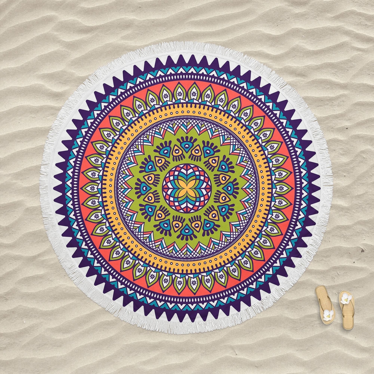 Prosop de plaja, L'essentiel Maison, BTR20217044, 150x150 cm, Multicolor - view 2