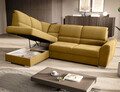 Coltar extensibil stanga 3 locuri ELTAP, LT-45NU, Siber, 270x186x93 cm, lemn/poliester, mustar