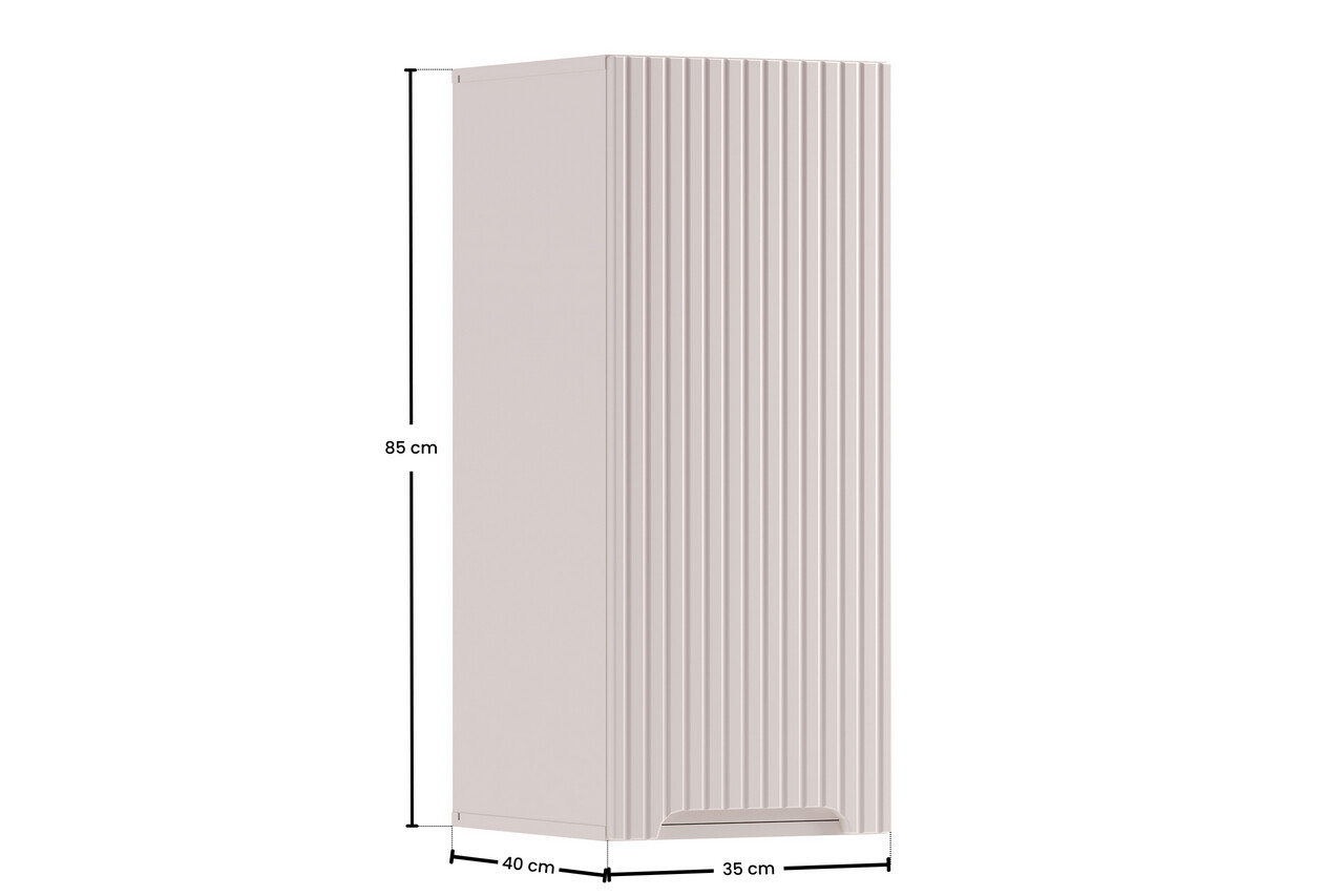 Dulap suspendat cu 1 usa, Nova Cashmere, Comad, 35x39x85 cm, MDF/PAL laminat, casmir mat — imaginea 3