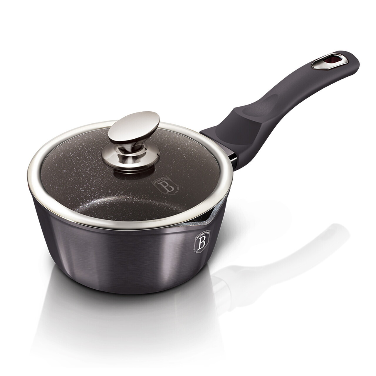 Cratita cu capac Berlinger Haus, Carbon Pro, 16 cm, 1.2 L, aluminiu forjat, gri inchis - imagine 8