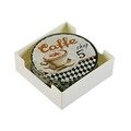 Set 6 suporturi pentru pahare Coffee, Versa, Ø11 cm, sticla