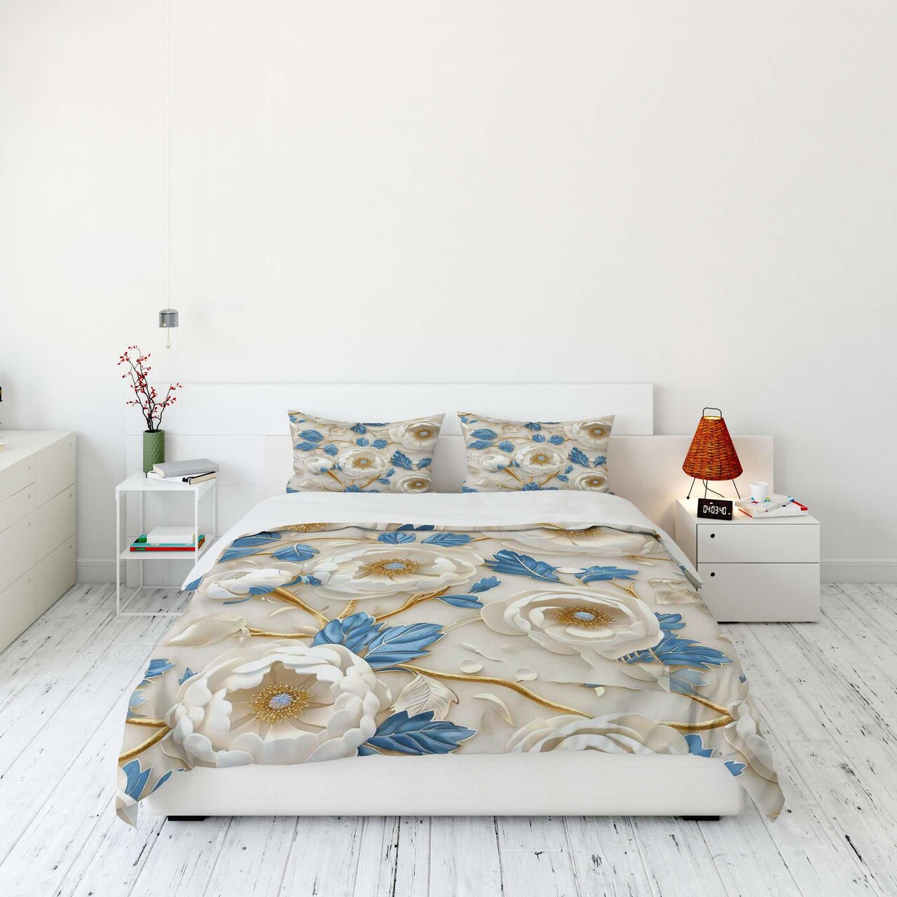 Lenjerie de pat dubla (DE) 3 piese L'essentiel Maison FLW_DVT25-19 Multicolor