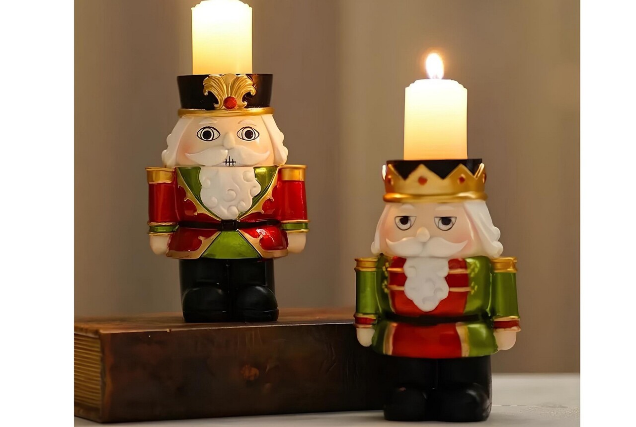 Set suporturi lumanari, CY0685, Poliester, Multicolor