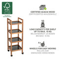 Organizator baie Fondi, Wenko, 35x31x101.5 cm, lemn acacia/sticla/plastic, maro/negru