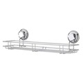 Polita pentru baie  Bestlock, Compactor, 45.4x14.1x11.5 cm, crom/ABS/plastic (TPU), argintiu