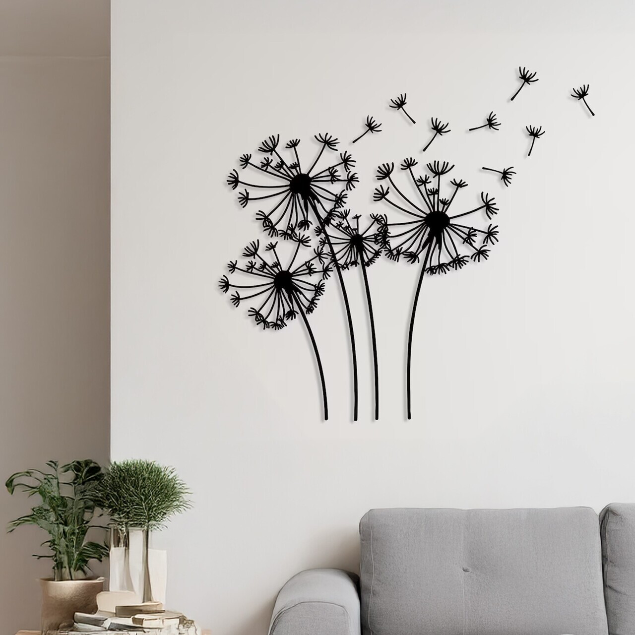 Decoratiune de perete, DCV-1026-MT, Dimensiune: 50 x 50 cm, Negru — imaginea 3