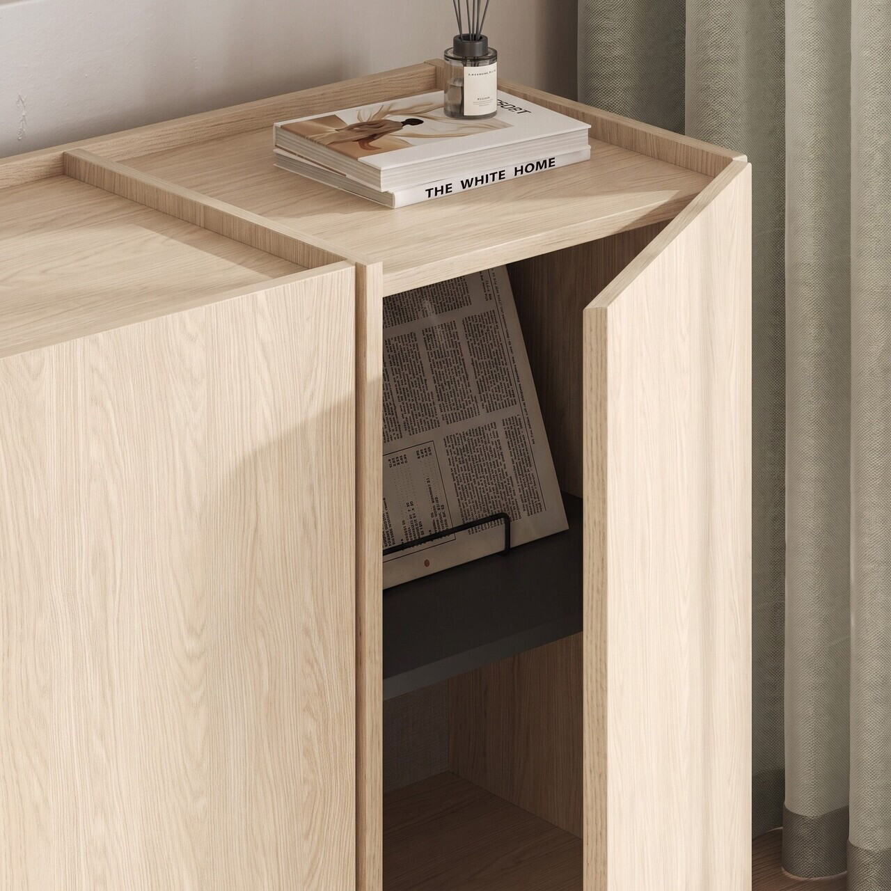 Consola, Nordure, Dorma, 180x80x45 cm, Stejar Compass — imaginea 5