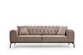 Canapea extensibila cu 3 locuri, Artie, 560ARE1341, Lemn de fag / PAL, Crem