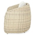 Scaun dining, Cancun, L.74 l.78 H.80 cm, aluminiu, alb/gri