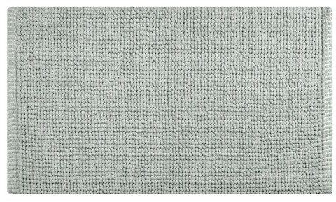 Covoras pentru baie, Olivo Tappeti, Corn 3, 45 x 75 cm, 80% poliester, 20% bumbac, gri
