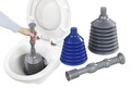 Set 3 piese pentru desfundat chiuveta Maximex, Sink, polietilena, gri/albastru