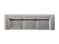 Canapea 4 locuri, Bergamo, Cosmopolitan Design, 364x108x70 cm, tesatura structurata, gri deschis