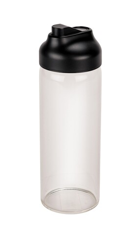 Dozator ulei/otet, wenko, auto flip, 450 ml, sticla/inox/plastic, negru/transparent