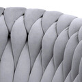 Scaun Prinssi New, Homla, 60x60x79 cm, metal/catifea din poliester, gri