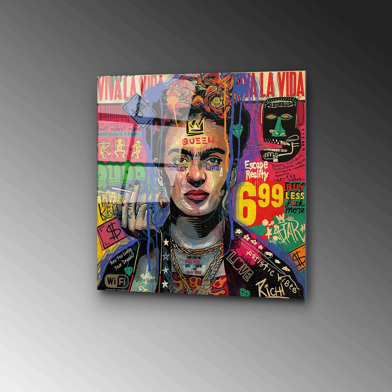 Masuta de cafea, Hanah Home, Shb-032-D, 53x55x53 cm, Multicolor - view 5