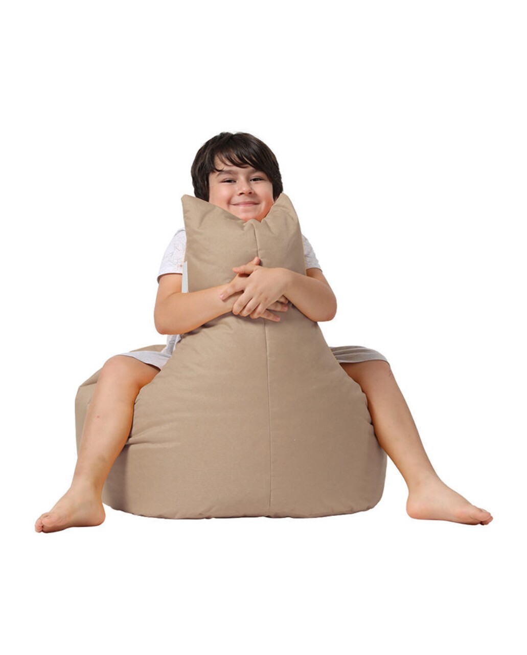 Fotoliu Puf, Bean Bag Baton, Ferndale, 70 X 70 Cm, Poliester Impermeabil, Bej Nurca