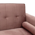 Canapea extensibila 3 locuri Success, Pakoworld, 190x80x84 cm, catifea, roz vintage