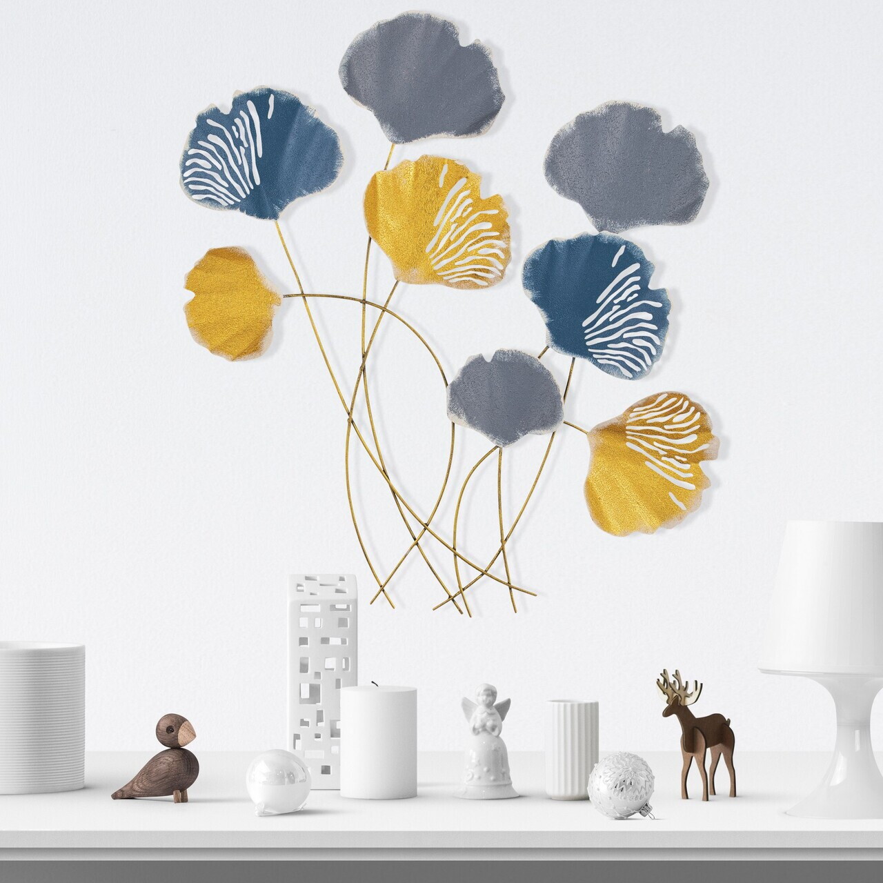 Decoratiune de perete, Vuzuh, Dimensiuni: 76 x 5 x 70 cm, Multicolor — imaginea 2